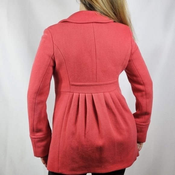 J. Crew Coral Pea Coat - Picture 2 of 11